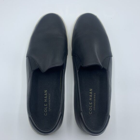 Cole Haan Women's Spectator Leather Slip-On Sneakers Shoes Grandseries Black 8 B - Picture 5 of 8